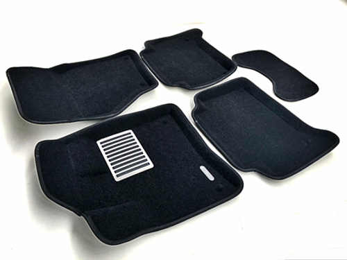 Коврики салона для AUDI Q7 (2005-2014) Euromat 3D Lux черные. Арт. EM3D-001105