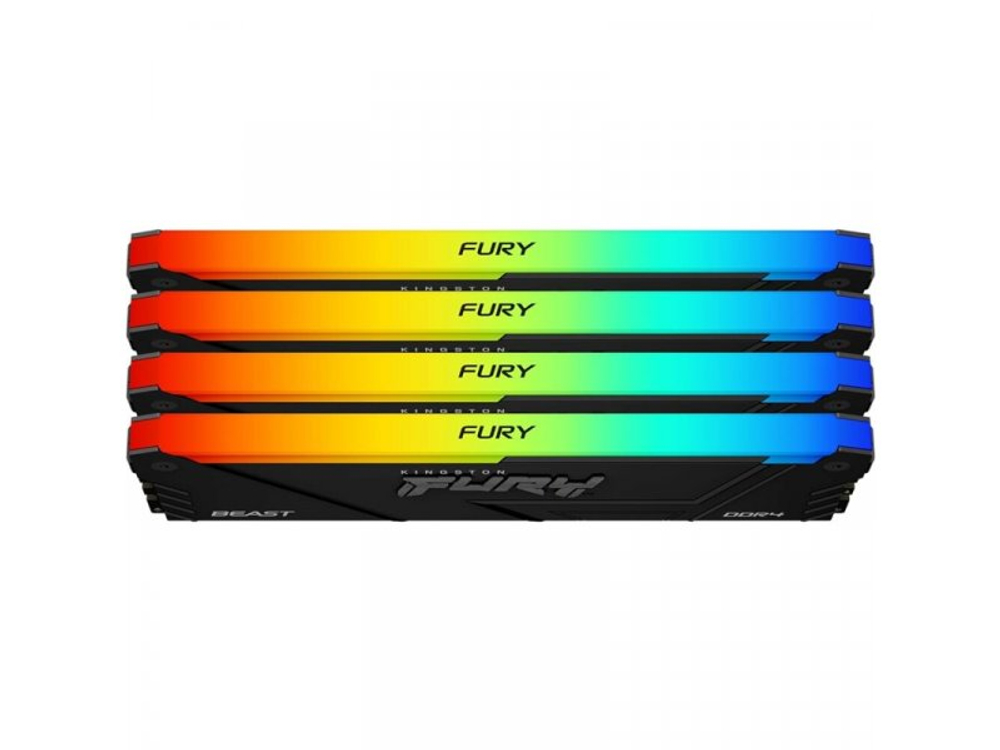 Оперативная память Kingston Fury Beast Black KF432C16BB2AK4/64, DDR4 4х 64ГБ 3200 МГц, DIMM, RTL