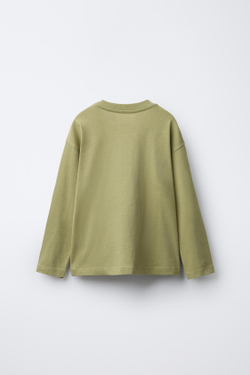 ZARA БАЗОВАЯ ФУТБОЛКА, ХАКИ