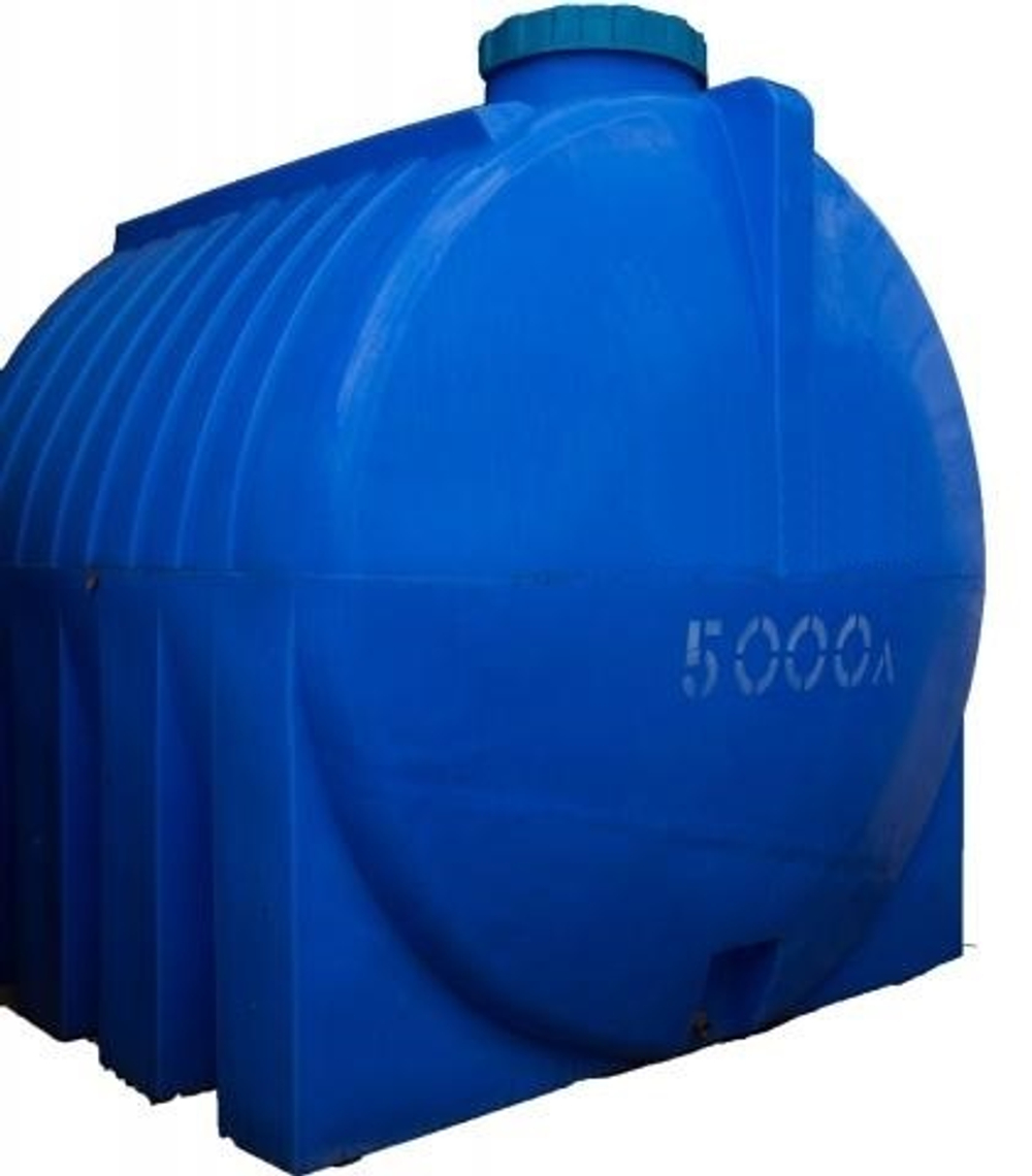 Ёмкость пластиковая пищевая АКПОЛ 5000 л. горизонтальная (170x182x202см;150кг;синий) - арт.555032
