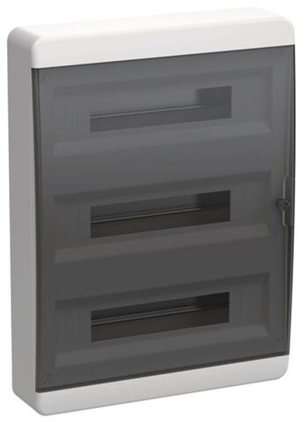 Корпус ЩРН-П-54 TEKFOR IP41 черн. прозр. дверь пластик. IEK TF5-KP12-N-54-41-K01-K03