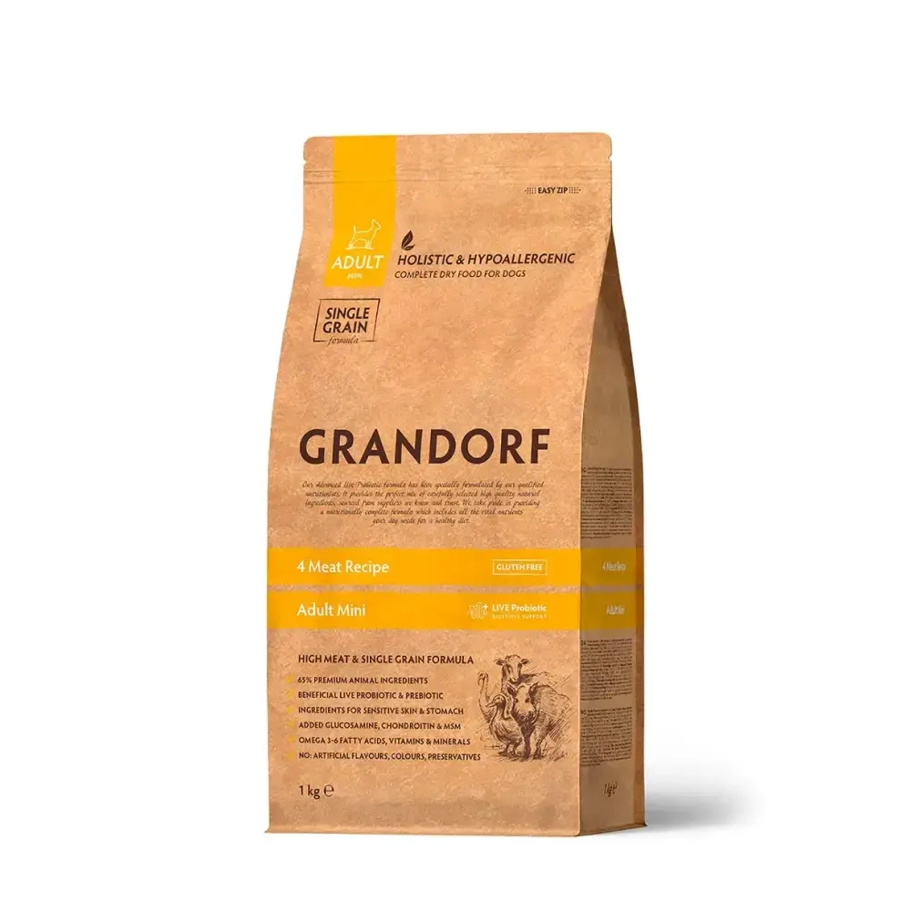 GRANDORF DOG 4 Meat PROBIOTIC MINI 3кг/1кг-1580р