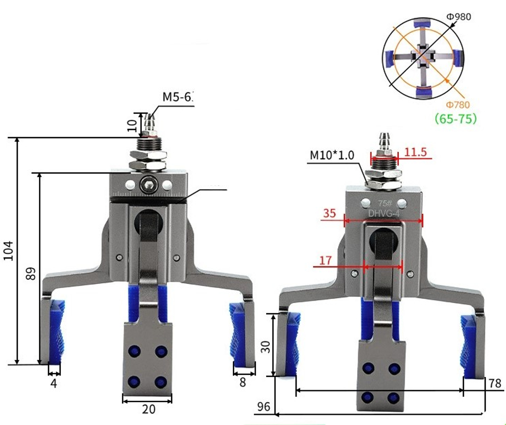 Jx4-dhvg-75 (with magnetic wiring and rubber pad)