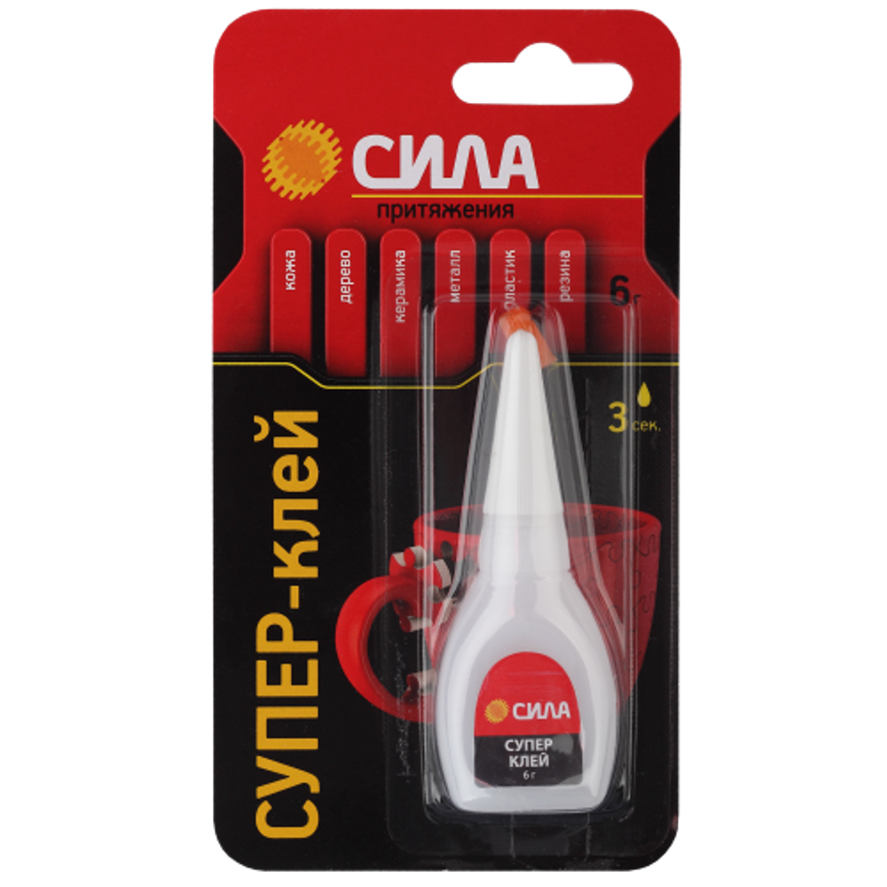 Супер-клей СИЛА SSBL1-6 6 г туба пластик