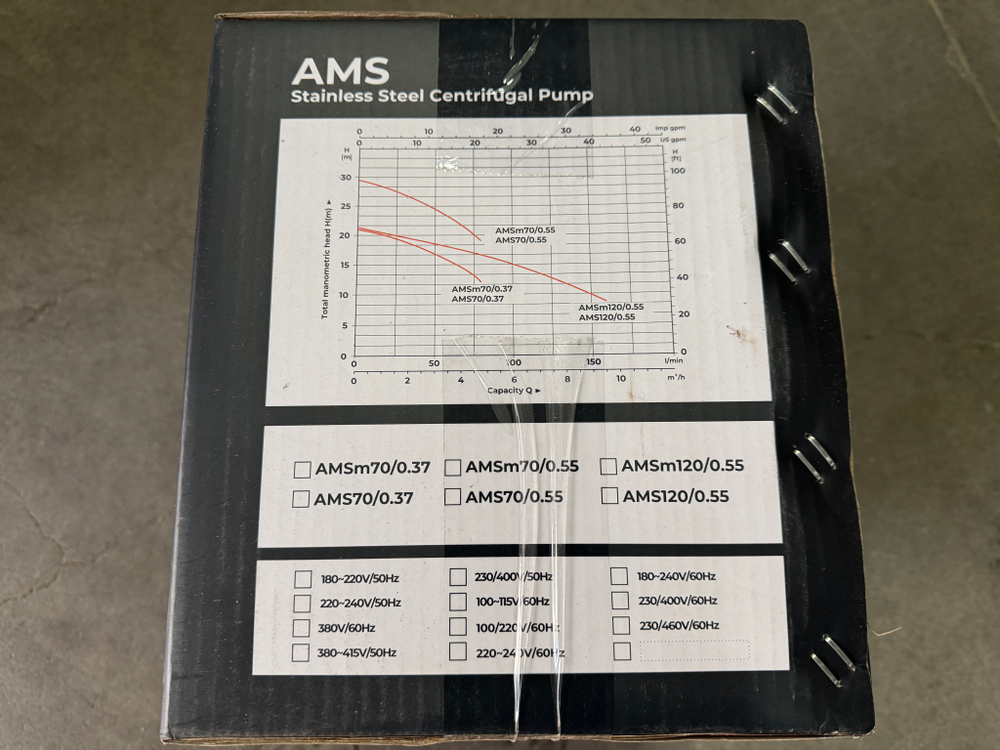 Насос одноступенчатый LEO модель AMS120/0.55