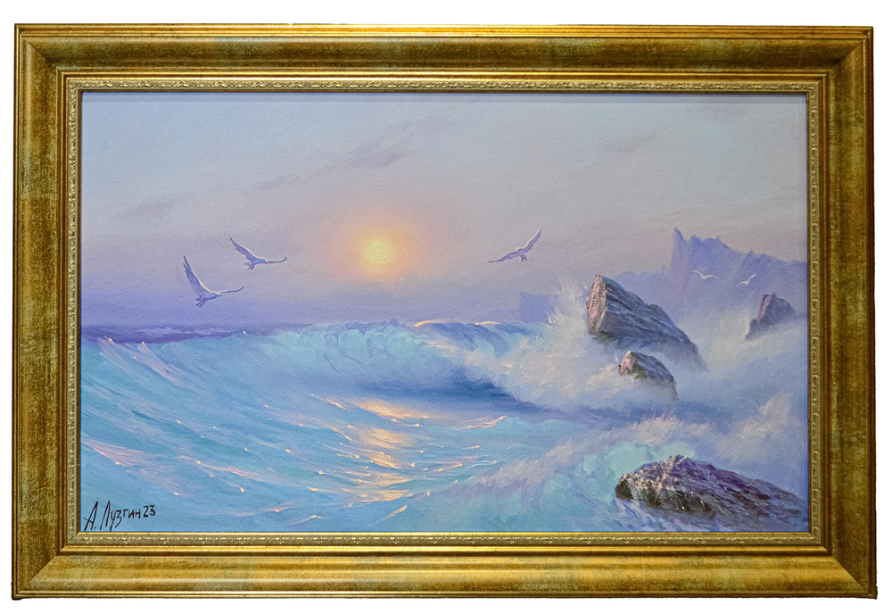 Лузгин А. А. Меотида. Холст, масло. Россия, 2023 г. 37 х 60 см.