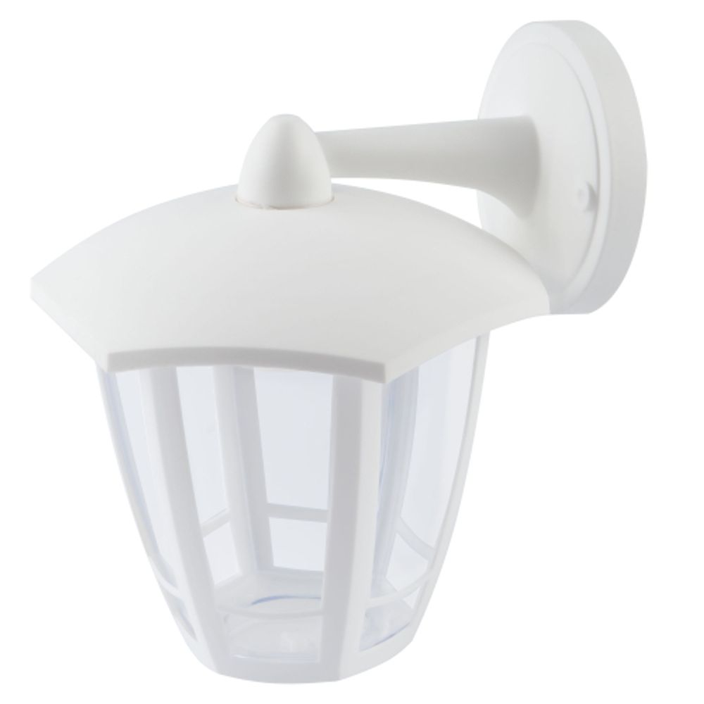 Садово-парковый светильник ЭРА «Дели 3» НБУ 07-40-004 белый 6-гранный настенный IP44 Е27 max60Вт