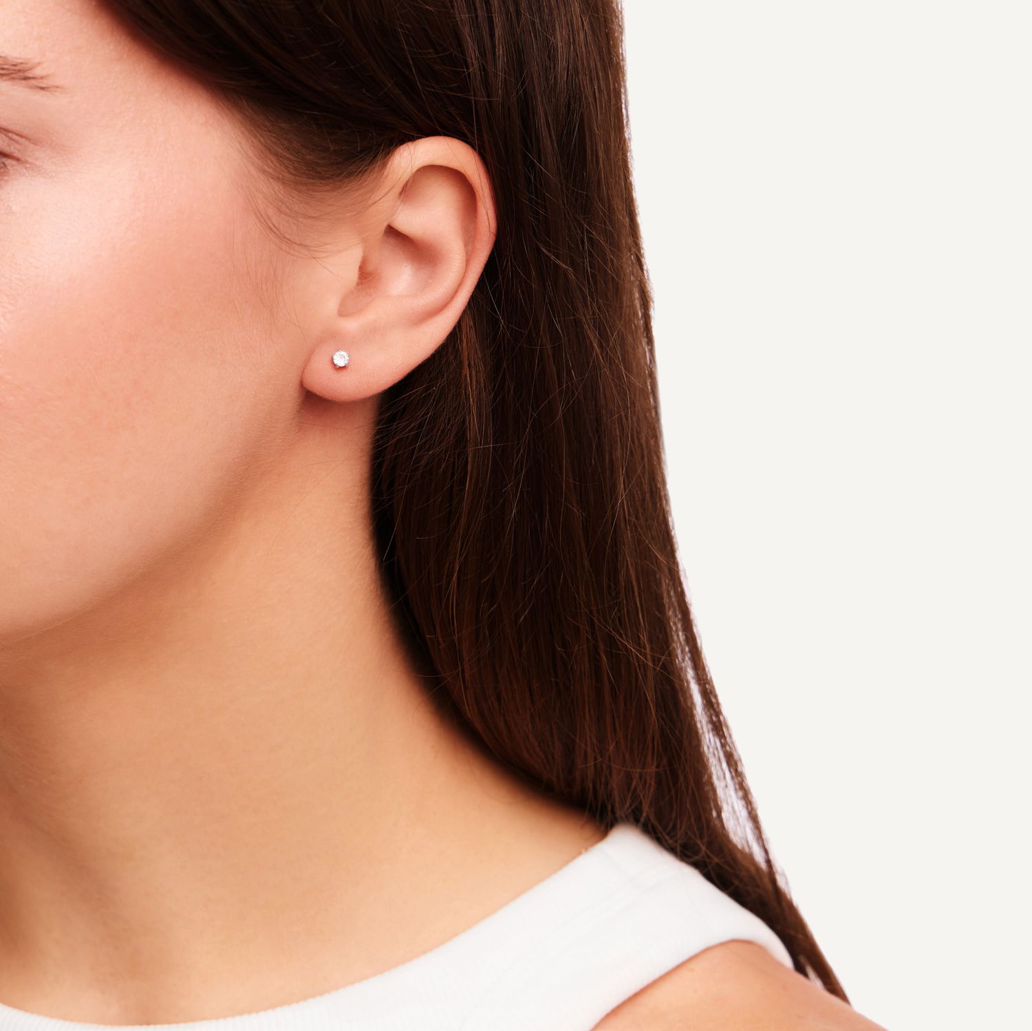 Серьги Classic Circle Studs, Size 3, Silver