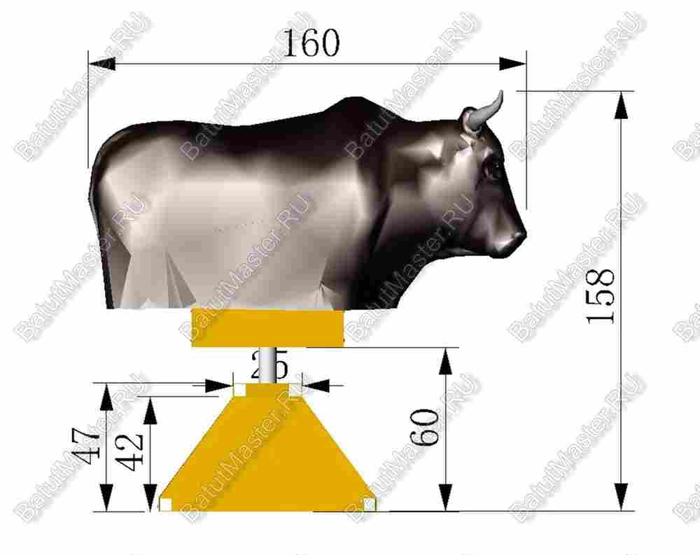 Бык для аттракциона родео "Дикий бык"