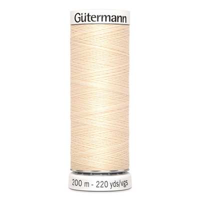 01 Нить Sew-All 100/200 м для всех материалов, 100% полиэстер Gutermann 748277 (414 св.кремово-бежевый)