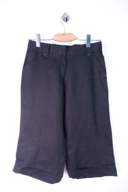 Бриджи Zara льняные темные, маркировка М, визуально 46 размер, новые