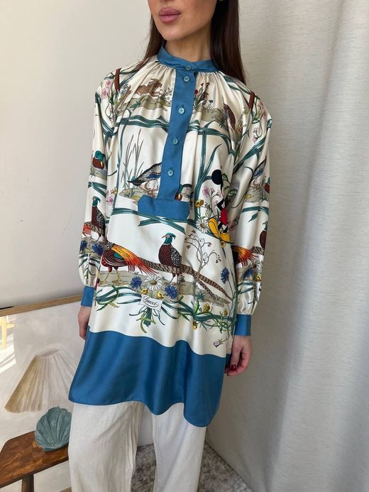 Новое шелковое платье Gucci, S-M