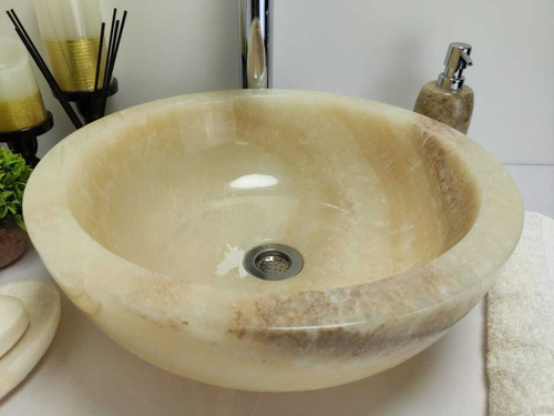 Раковина из оникса Bowl Yellow Small BO-60368 40*40*15