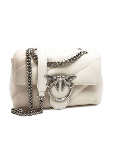 кожаная сумка через плечо love mini puff cl pltt Pinko - белый(100039 A0F2)