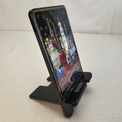 Сувенирная подставка для телефона с росписью Палех "Москва"