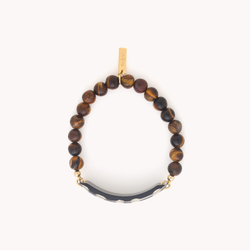 Браслет Nature Bijoux, Zebra, стрейч, с тигровым глазом и смолистым песком в смоле, NB24.2-13CP44210