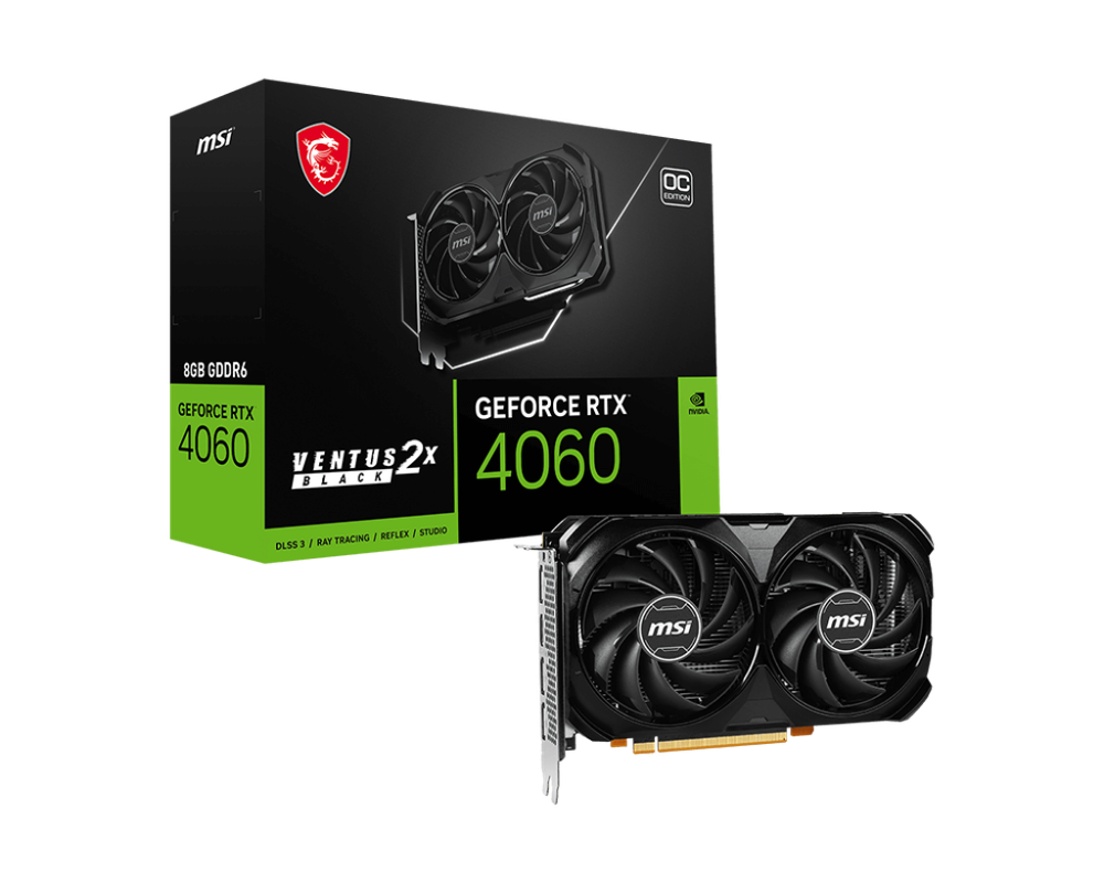 Видеокарта MSI GeForce RTX4060 VENTUS 2X BLACK 8G OC