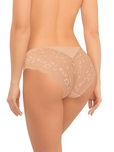 Трусики-слипы с мягким цветочным кружевом по бокам (Размер: L) (Цвет: белый)