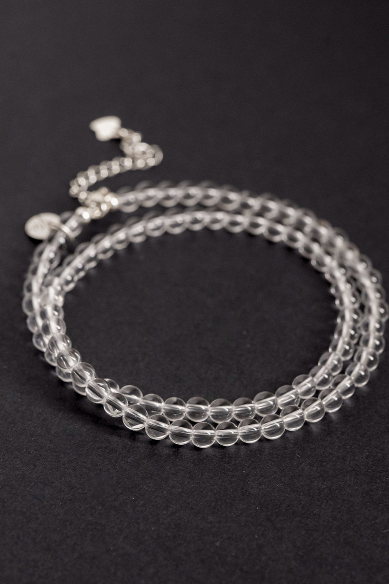 Браслет "Memo about Pure Energy" двойной из природного горного хрусталя