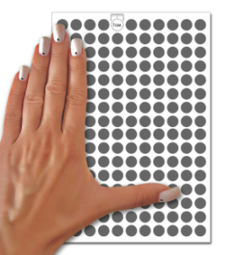 Темно-серые виниловые наклейки для маркировки Policomprint М10, 10 мм, 352 шт.