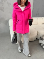 Куртка весенняя удлиненная с капюшоном