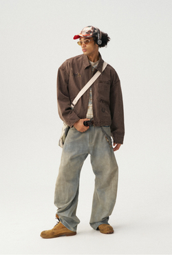 Куртка Nothomme Monterest Year of the Horse Limited Edition Vintage Washed Distressed Detroit Loose Fit Cropped Canvas Jacket