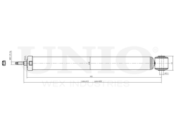 Амортизатор газовый задней подвески UNIO SAB-10745