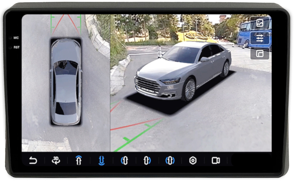 Магнитола для Renault Arkana 2019+, Duster 2 2020+ (без штатного экрана) - FarCar BX1219M-360 монитор 10.36" 2K QLED на Android 13, 6Гб+128Гб, CarPlay, 4G SIM-слот, 4 камеры в комплекте