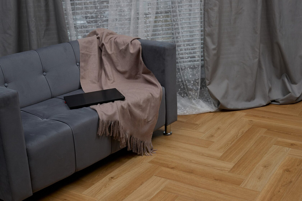 Кварц-винил SPC Steinholz Herringbone 4,5 мм Халлайн 1.14688 м2