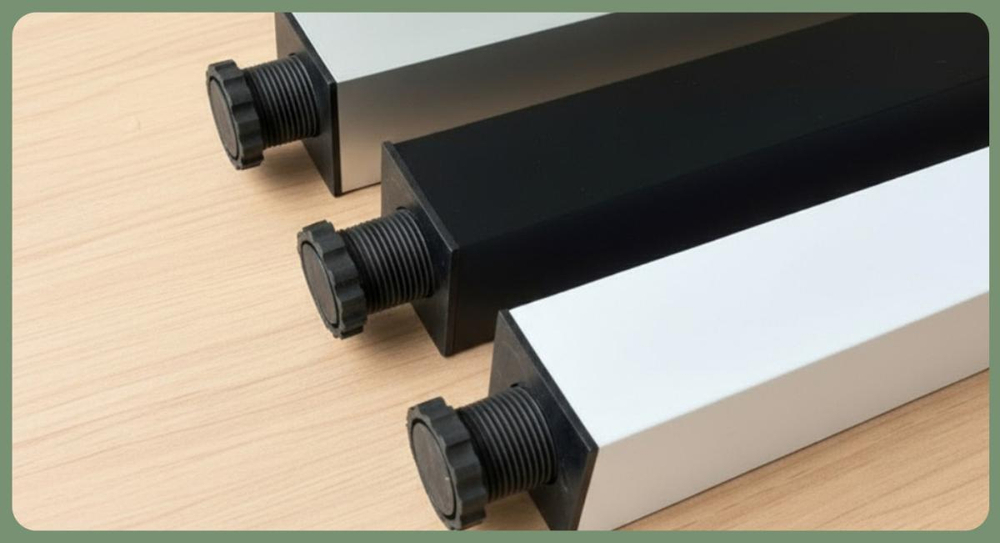 Опора для офисной, кухонной мебели 50х50х710, черная