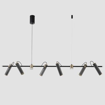 Светильник подвесной 8*3W 3000K EXTRA SP8 чёрный/золото Crystal Lux