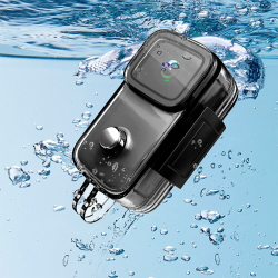 Экшн камера SJCam C200 черная с креплением, цифровым стабилизатором, водонепроницаемая 4K Ultra HD на шлем, голову, грудь, велосипед