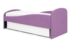 Детская мягкая кровать с ящиком Бельмарко Letmo черничный мусс рогожка