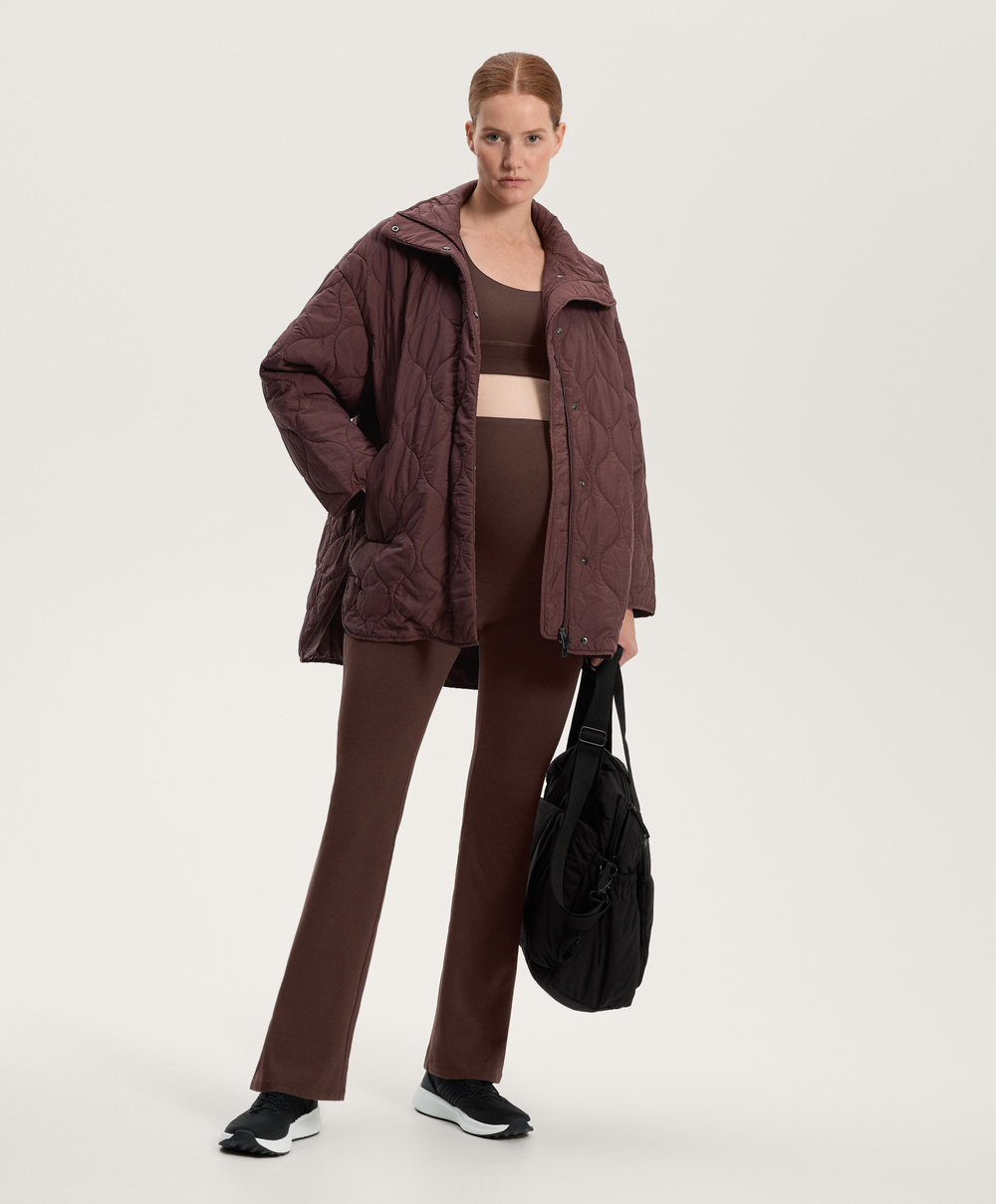 OYSHO Брюки-клеш для беременных Comfortlux 80 см, коричневый