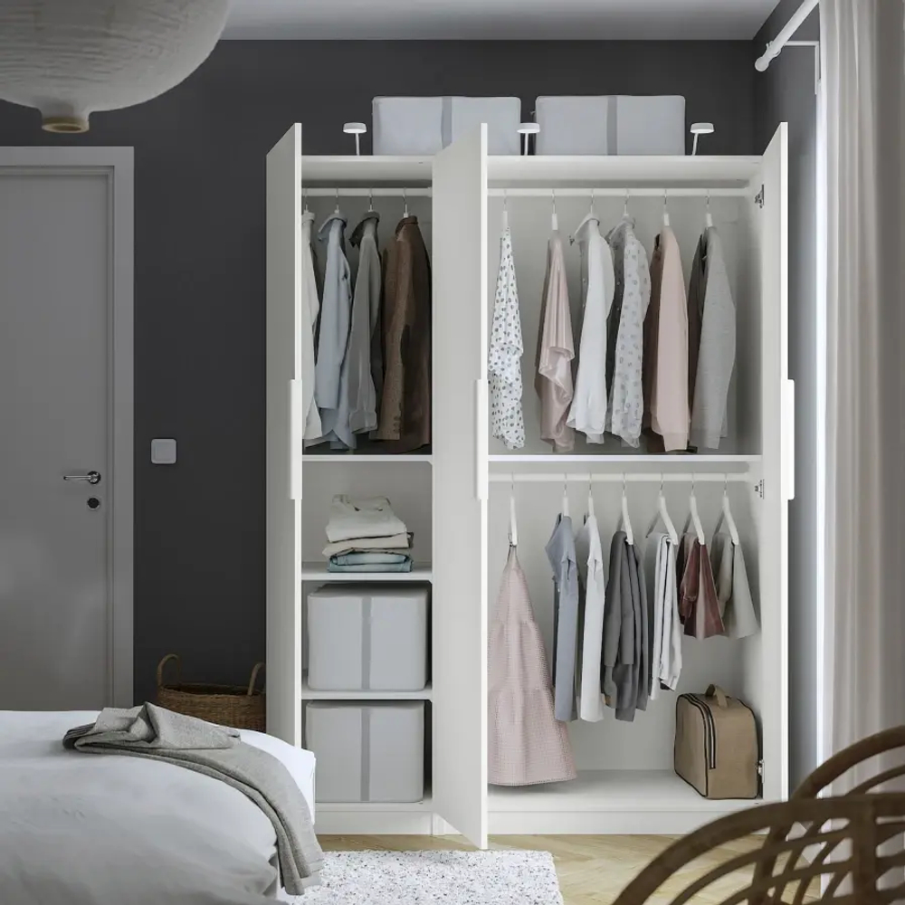 Гардероб - IKEA PAX/FORSAND/ПАКС/ФОРСАНД ИКЕА, 150x60x201 см, белый