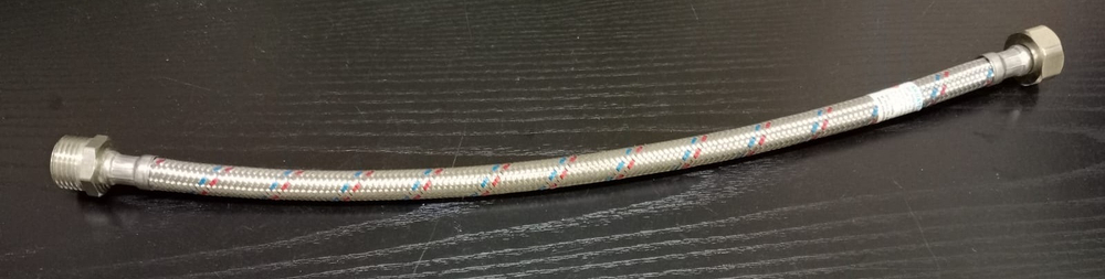 Подводка гибкая для воды оплетка из нерж стали г/ш 1/2" 0,5м