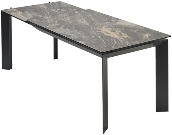 Стол CREMONA 140 KL-176, итальянская керамика/ черный каркас