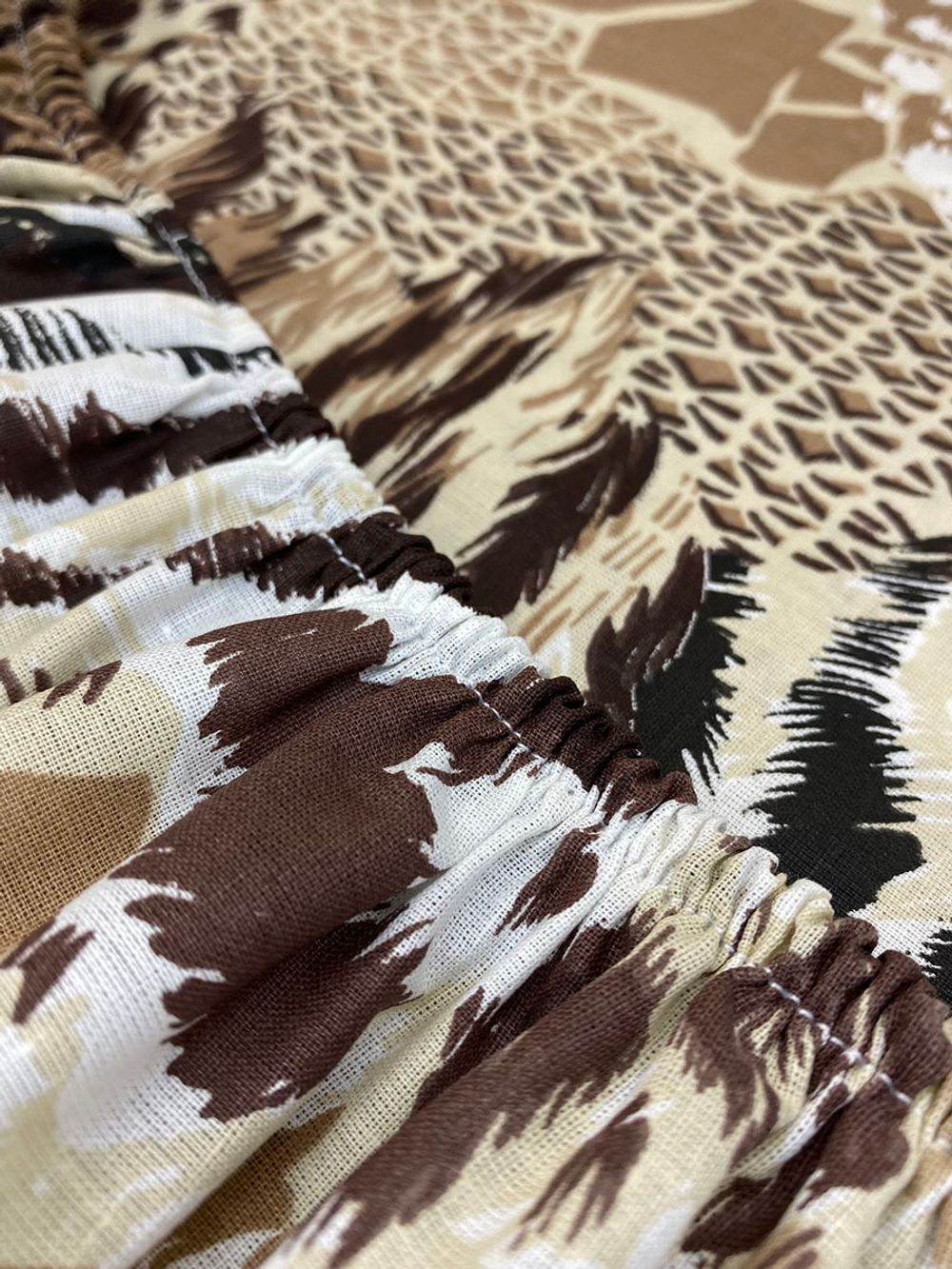 Постельное белье Сказка "Сафари" евро   наволочки 50х70 2шт Простынь на резинке 180х200 см  Пододеяльник 200х215 см