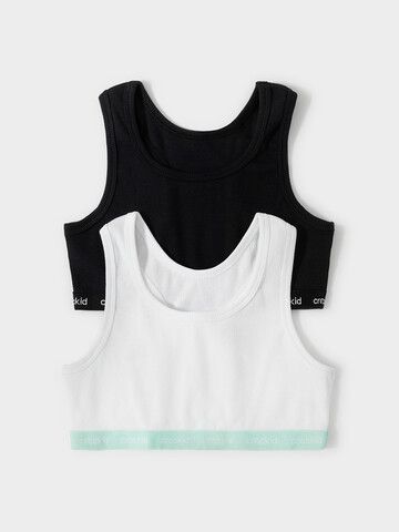 набор майка-топ  для девочки  К 1196-2уп/белый,черный