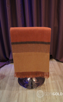 Плед из шерсти Альпаки 170x210 см. - розово-бежевый (арт. AGG001)