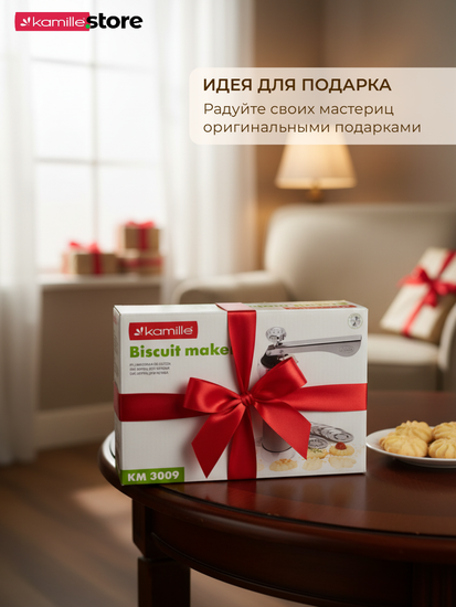 Кондитерский шприц для печенья 24 насадки Kamille КМ 3009 из нержавеющей стали