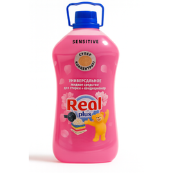 Гель SA Real Plus Sensitive для стирки+кондиционер 5 л