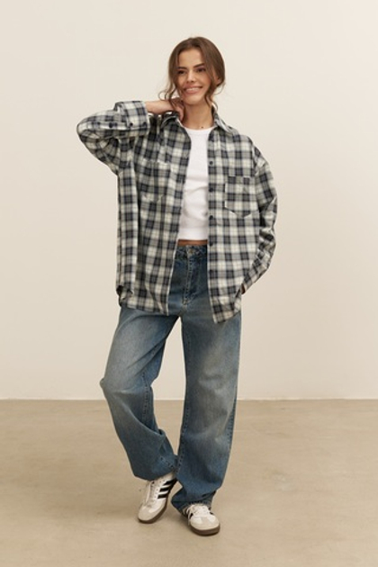 Рубашка 07, сине-белая