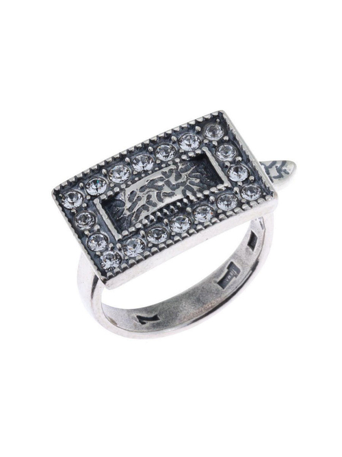 "Стрейп" кольцо в серебряном покрытии из коллекции "Linkage" от Jenavi