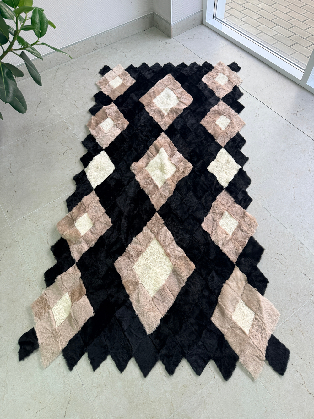 Покрывало меховое ковер из шкуры овчины