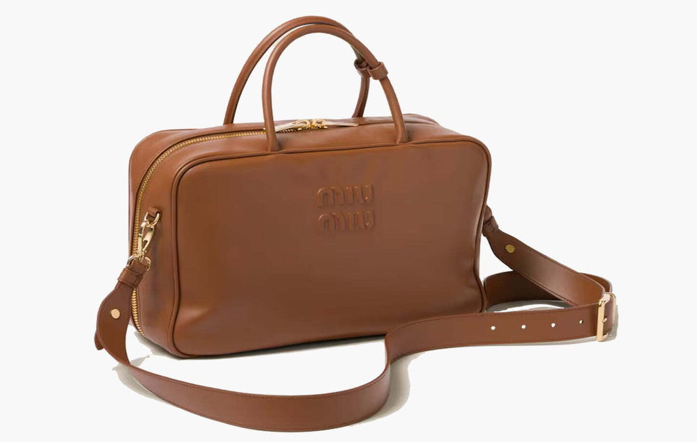 Сумка Miu Miu Leather Top-handle Bag "Cognac"