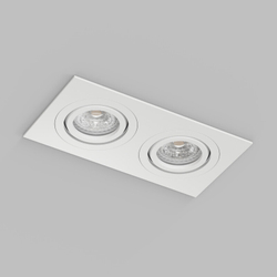 Встраиваемый влагозащищённый светильник HYDRO, IP44, 2?15 Вт LED макс., GU10, алюминий, белый