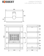 Камин EVEREST U10 «RANTALA» Н-1252 Талькохлорит / Пироксенит