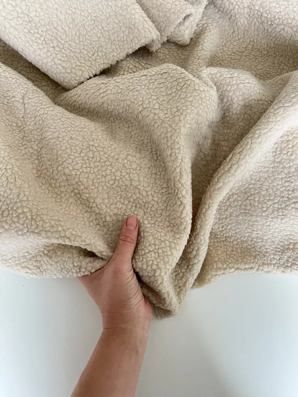 Мех барашек искусственный отрез 2м букле