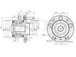Ступица задняя (с ABS) UNIO HUB-20028